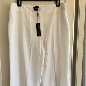 AS by DF 100% silk white wide leg pants, Size 8